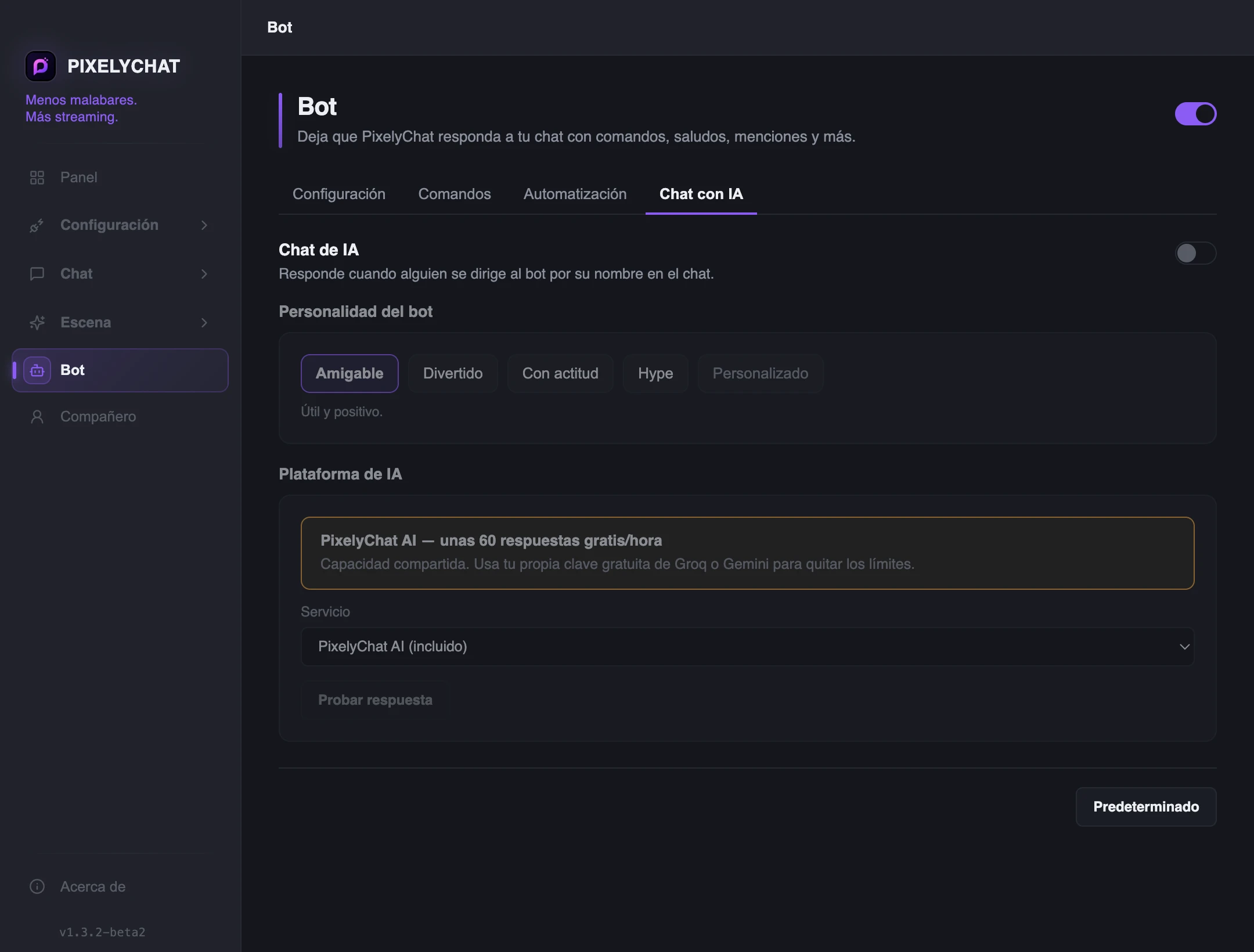 Chat con IA del Bot