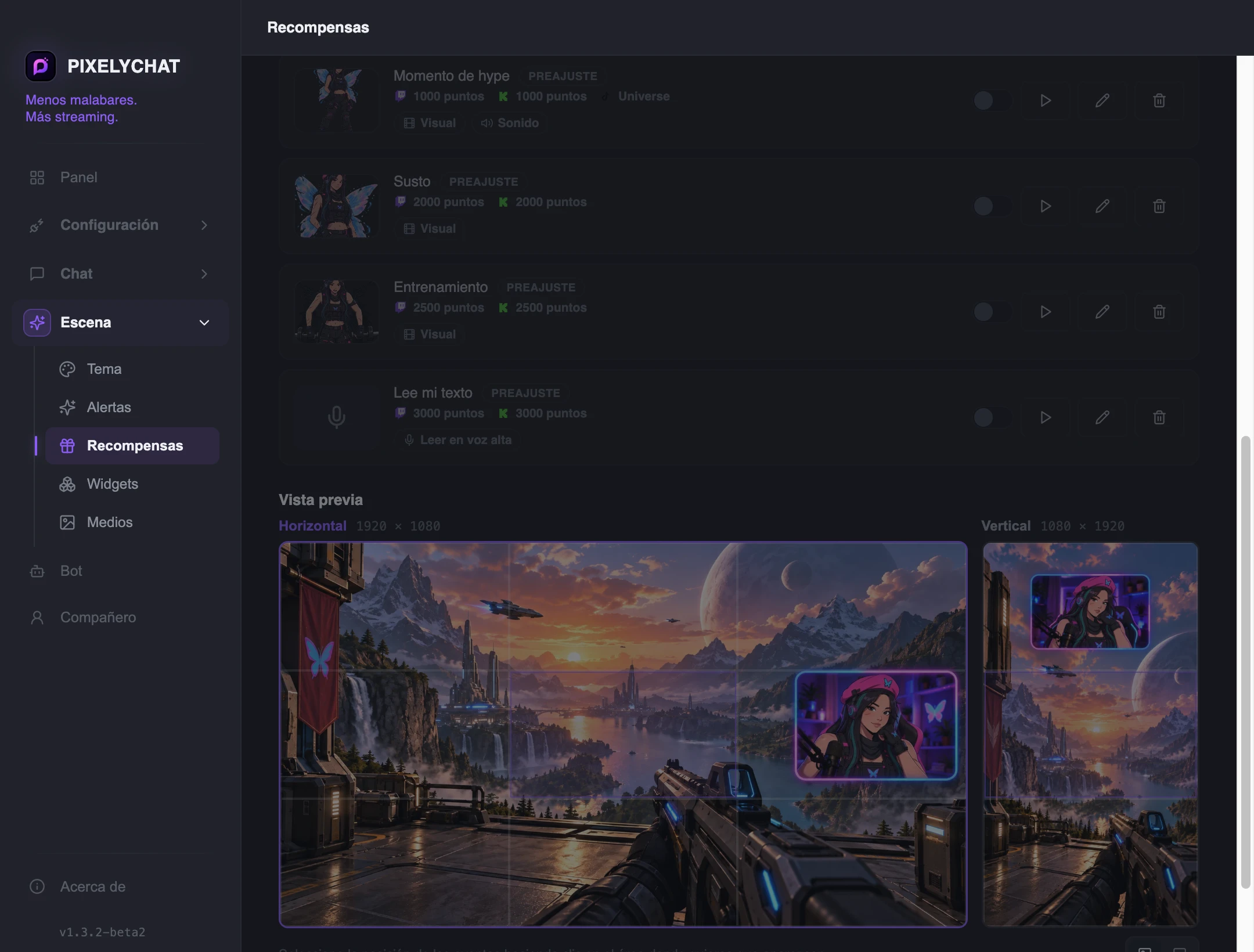 Editor de Recompensas