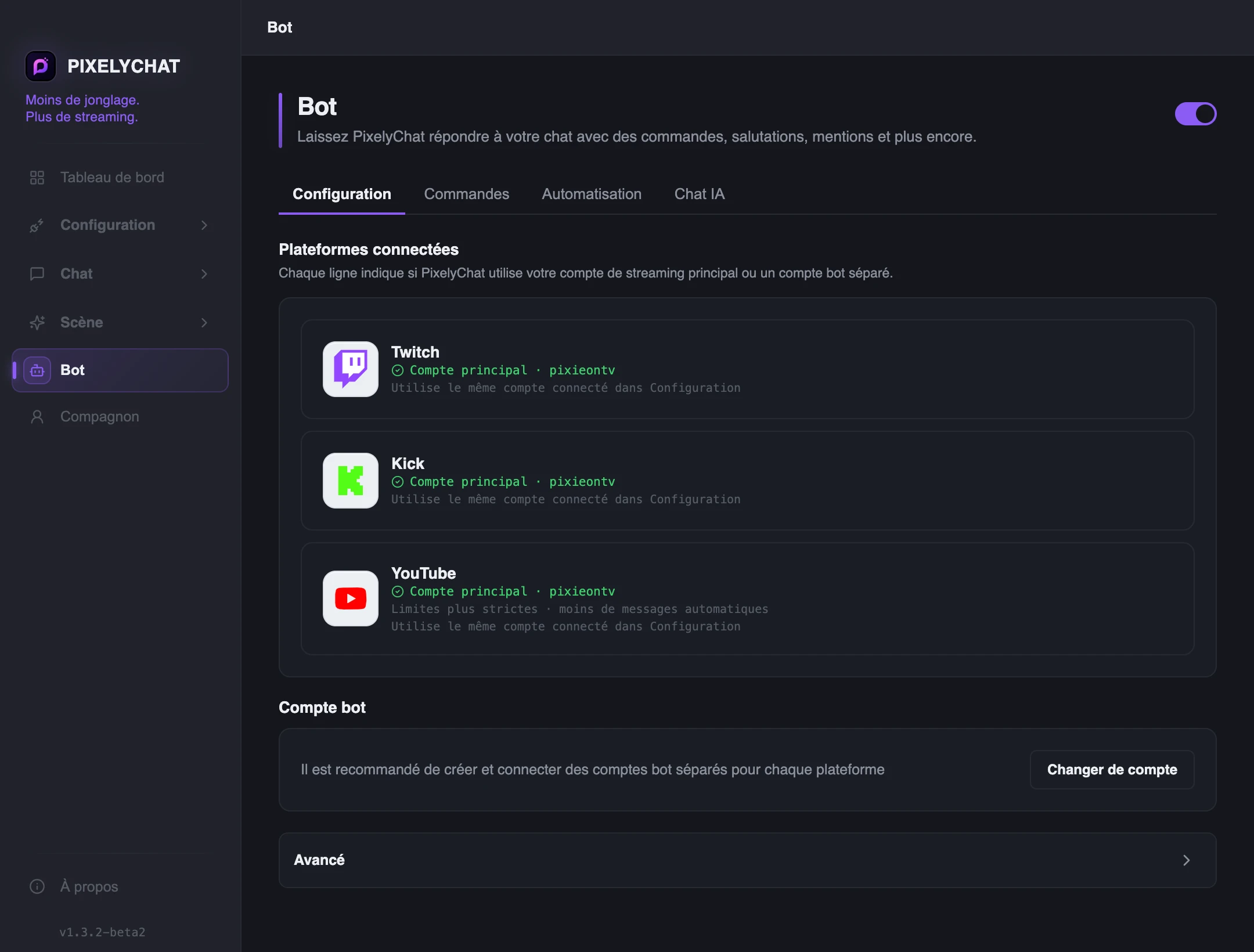 Configuration du Bot