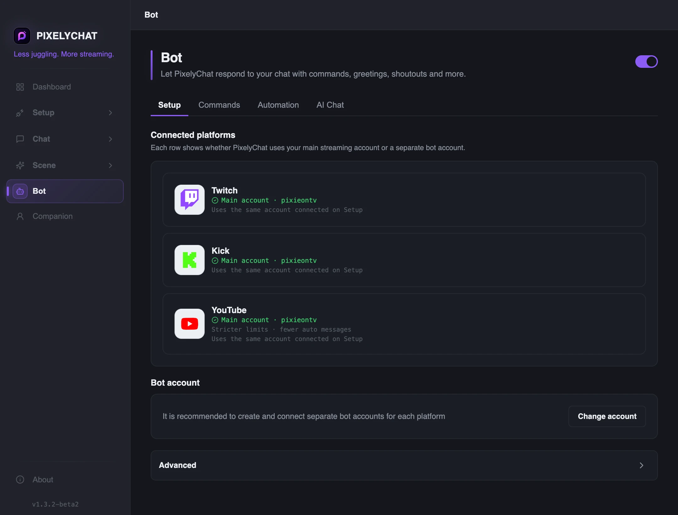Bot setup