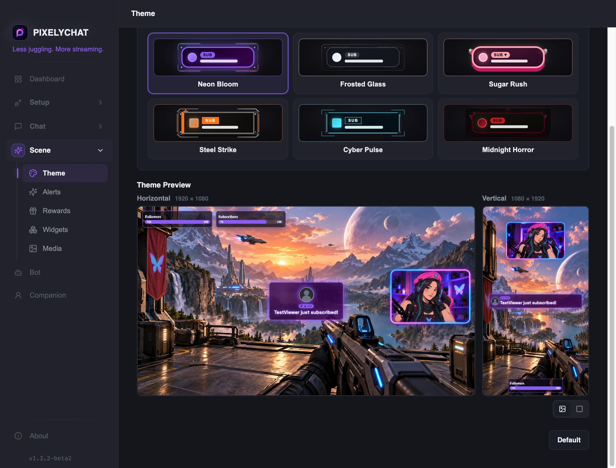 Scene Theme preview