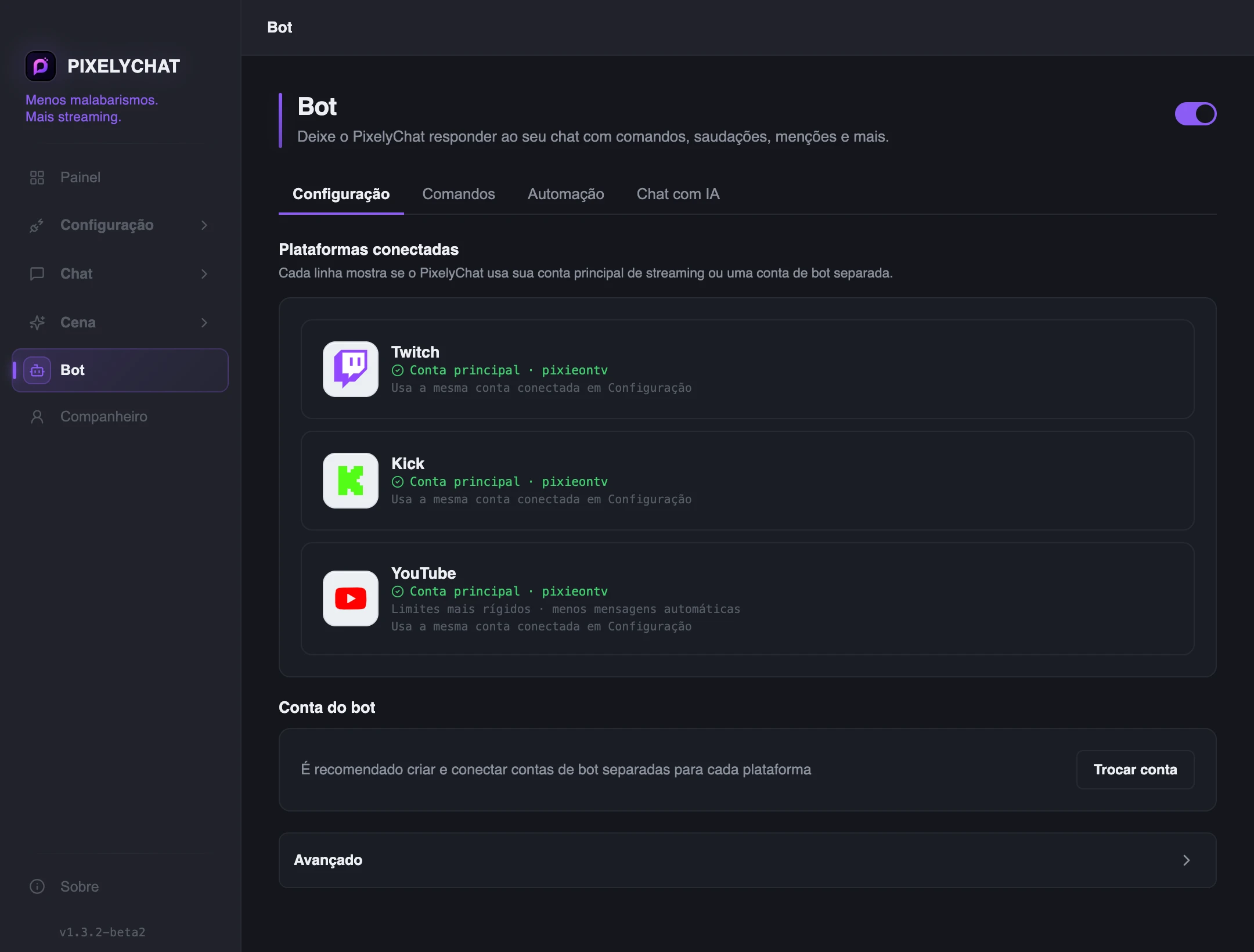 Configuração do Bot
